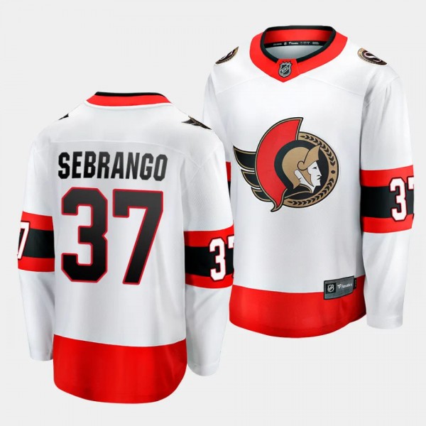 Ottawa Senators Donovan Sebrango Away White Breaka...