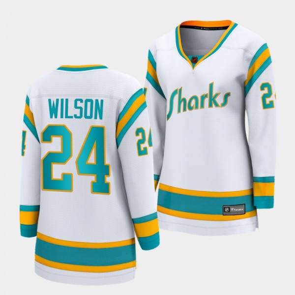 San Jose Sharks 2022 Special Edition 2.0 Doug Wilson #24 Women White Jersey Breakaway Player