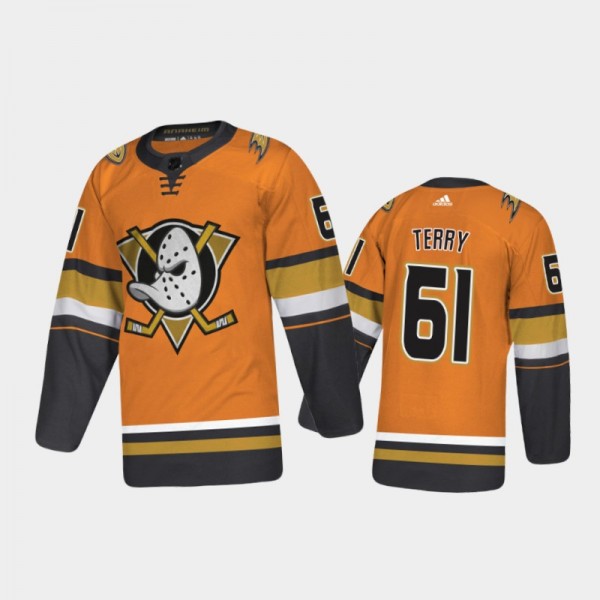 Anaheim Ducks Troy Terry #61 Alternate Orange 2020-21 Authentic Jersey
