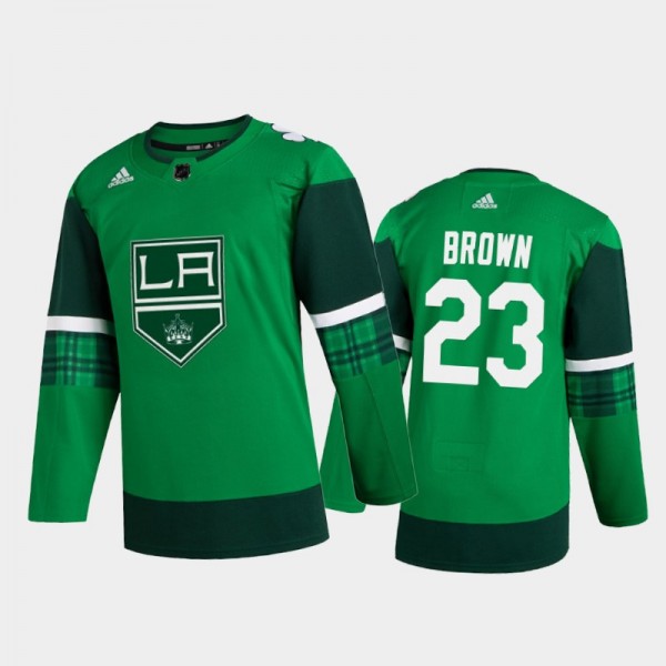 Los Angeles Kings Dustin Brown #23 2020 St. Patrick's Day Authentic Player Jersey Green