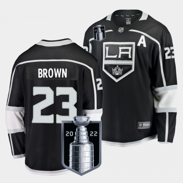 Dustin Brown Los Angeles Kings 2022 Stanley Cup Playoffs Black #23 Jersey Home