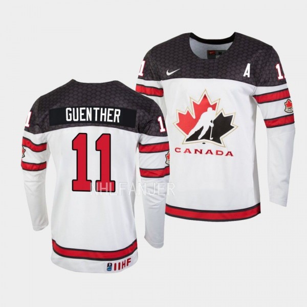 Canada 2023 IIHF World Junior Championship Dylan Guenther #11 White Jersey