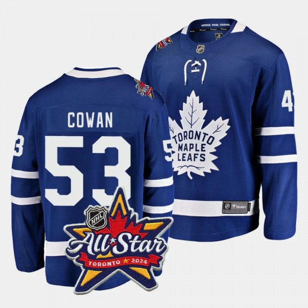 2024 NHL All-Star Patch Easton Cowan Jersey Toront...