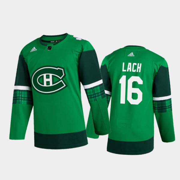 Montreal Canadiens Elmer Lach #16 2020 St. Patrick...