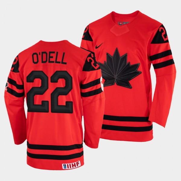 Canada 2022 IIHF World Championship Eric O'Dell #22 Red Jersey Away
