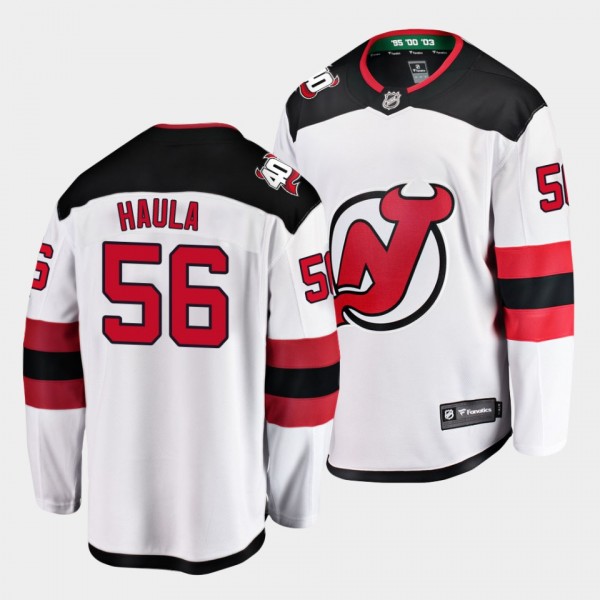 Erik Haula New Jersey Devils 2022 Away White Breakaway Player Jersey Men