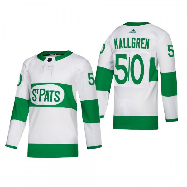 Maple Leafs 2022 St. Pats Erik Kallgren Jersey Whi...