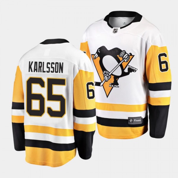 Pittsburgh Penguins Erik Karlsson Away White Breakaway Player Jersey Men's