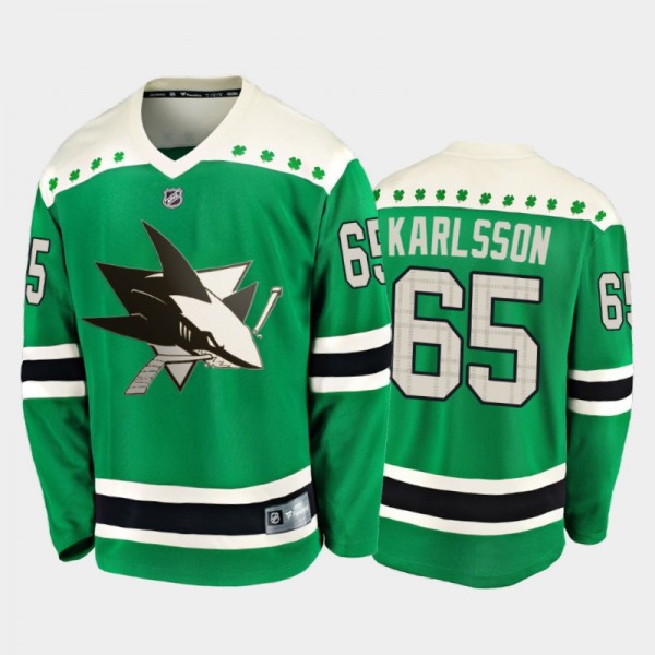 Fanatics Erik Karlsson #65 Sharks 2020 St. Patrick...