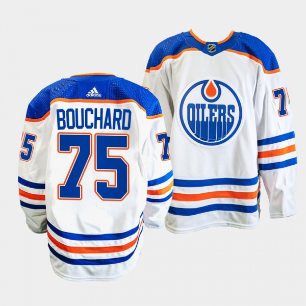 Edmonton Oilers 2022-23 Primegreen Authentic Evan Bouchard #75 White Jersey Away