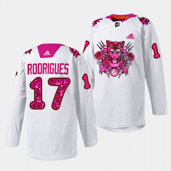 Pink in the Rink Evan Rodrigues Florida Panthers W...
