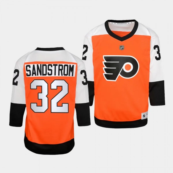 Felix Sandstrom Philadelphia Flyers Youth Jersey 2023-24 Home Burnt Orange Replica Player Jersey