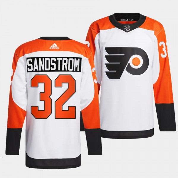 Philadelphia Flyers 2023-24 Authentic Felix Sandstrom #32 White Jersey Away