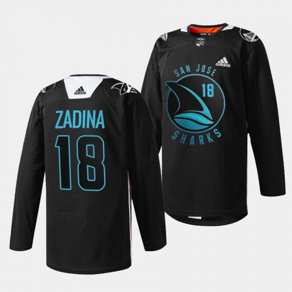 Filip Zadina San Jose Sharks 2023 Warriors Black #...
