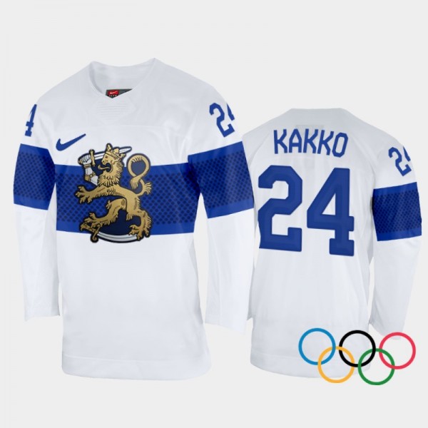 Kaapo Kakko Finland Hockey White Home Jersey 2022 ...