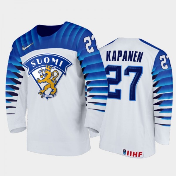 Oliver Kapanen Finland Hockey White Home Jersey 20...