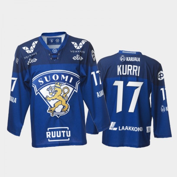 Jari Kurri Finland Team Blue Hockey Jersey 2021-22...