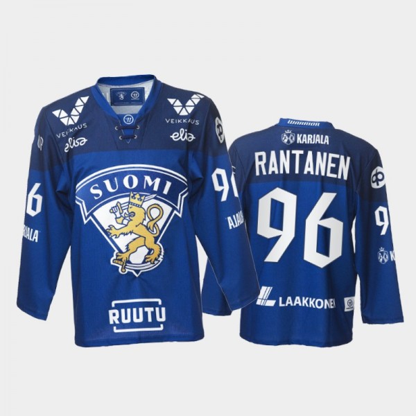 Mikko Rantanen Finland Team Blue Hockey Jersey 202...