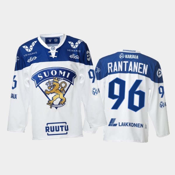 Finland Team Mikko Rantanen 2021-22 Home White Hoc...