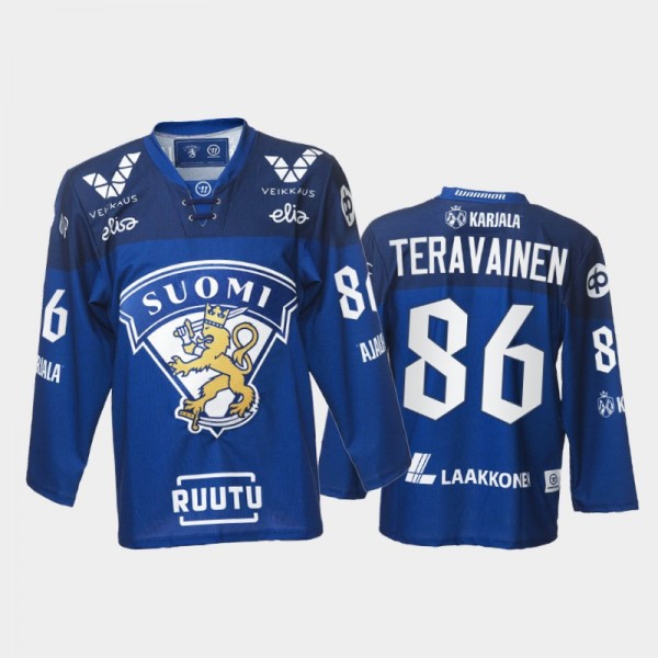 Teuvo Teravainen Finland Team Blue Hockey Jersey 2...