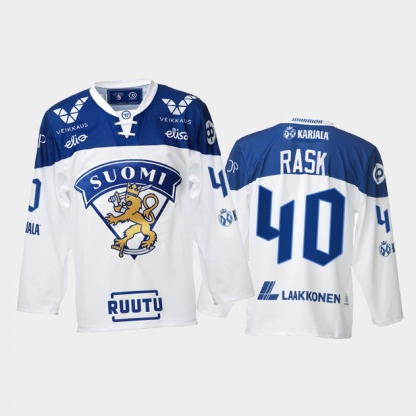 Finland Team Tuukka Rask 2021-22 Home White Hockey...