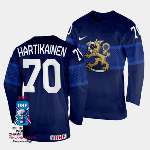 Finland #70 Teemu Hartikainen 2023 IIHF World Cham...