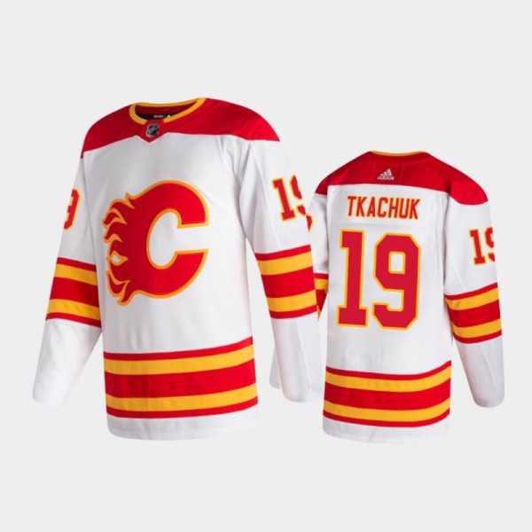 Calgary Flames Matthew Tkachuk #19 Away White 2020...