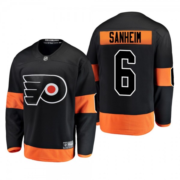 Men's Philadelphia Flyers Travis Sanheim #6 2019 Alternate Reasonable Breakaway Jersey - Black