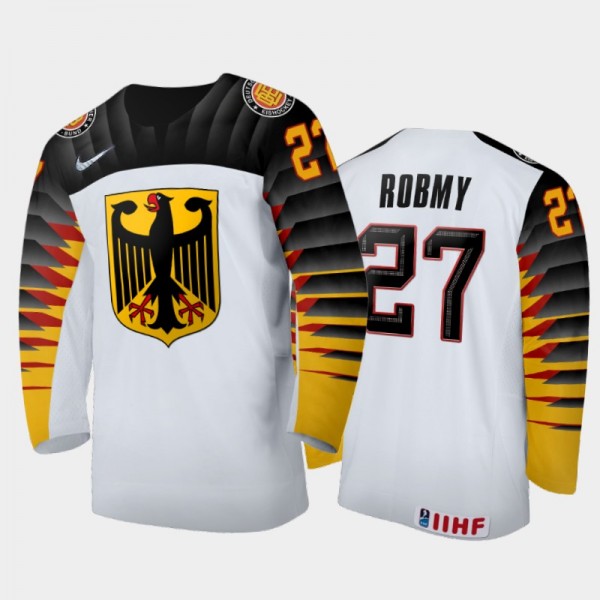 Bennet Robmy Germany Hockey White Home Jersey 2022 IIHF World Junior Championship