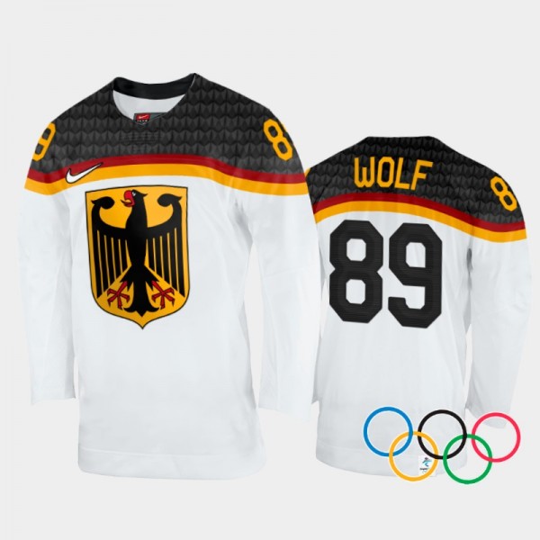 Germany Hockey David Wolf 2022 Winter Olympics Whi...