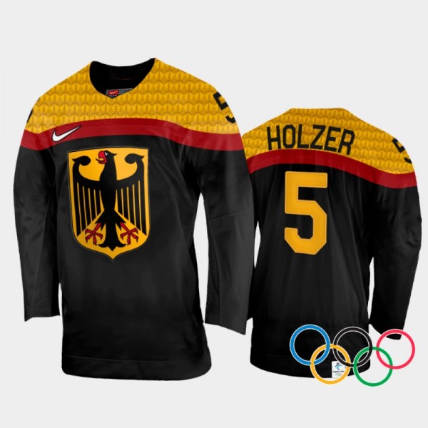 Korbinian Holzer Germany Hockey Black Away Jersey ...