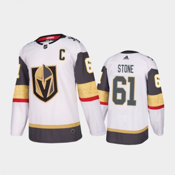 Vegas Golden Knights Mark Stone #61 Authentic White 2020-21 2021 Captain Jersey