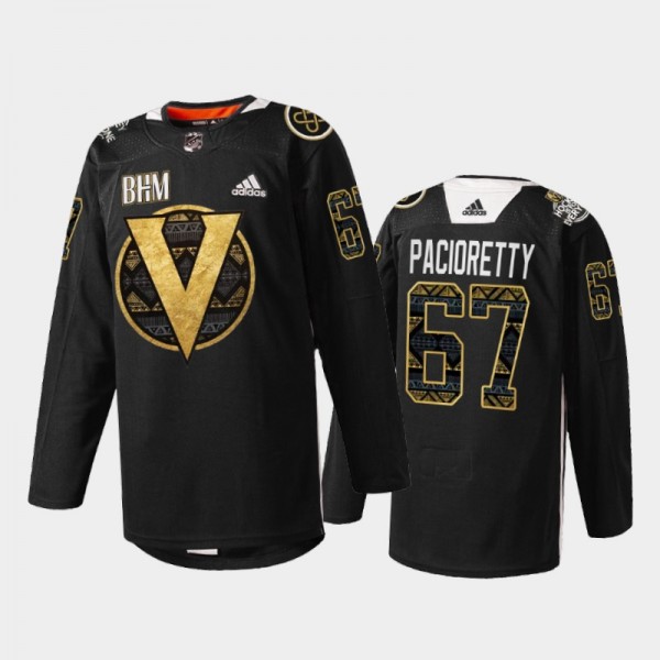 Max Pacioretty Vegas Golden Knights Black History Month 2022 Jersey Black #67 Warm-up