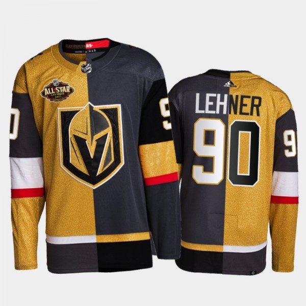 Vegas Golden Knights Robin Lehner 2022 All-Star Jersey Gold Black Split Edition Uniform