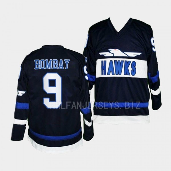 The Mighty Ducks Gordon Bombay Hawks Black #9 30th anniversary Jersey