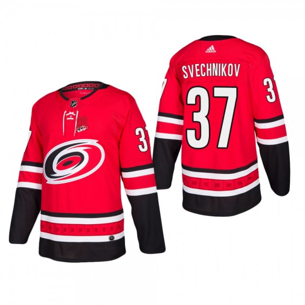 Men's Carolina Hurricanes Andrei Svechnikov #37 Home Red Authentic Player Cheap Jersey
