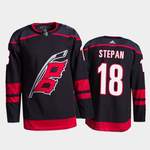 Derek Stepan Carolina Hurricanes Primegreen Authentic Pro Jersey 2021-22 Black #18 Alternate Uniform