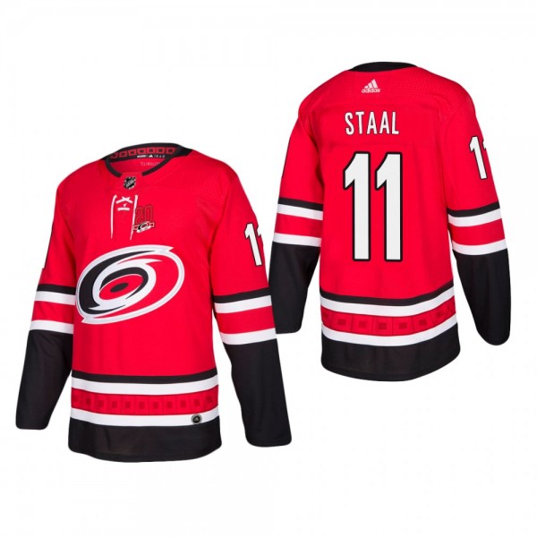 Men's Carolina Hurricanes Jordan Staal #11 Home Red Authentic Player Cheap Jersey