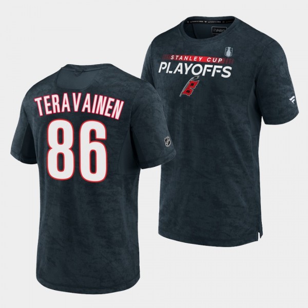 Teuvo Teravainen Carolina Hurricanes 2022 Stanley Cup Playoffs Authentic Pro Charcoal T-Shirt