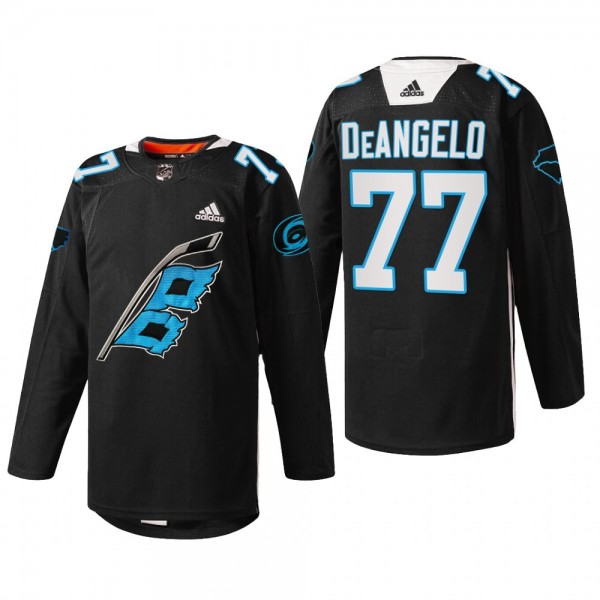 Tony DeAngelo Hurricanes Panthers Night Black Jersey Warm-up sweater