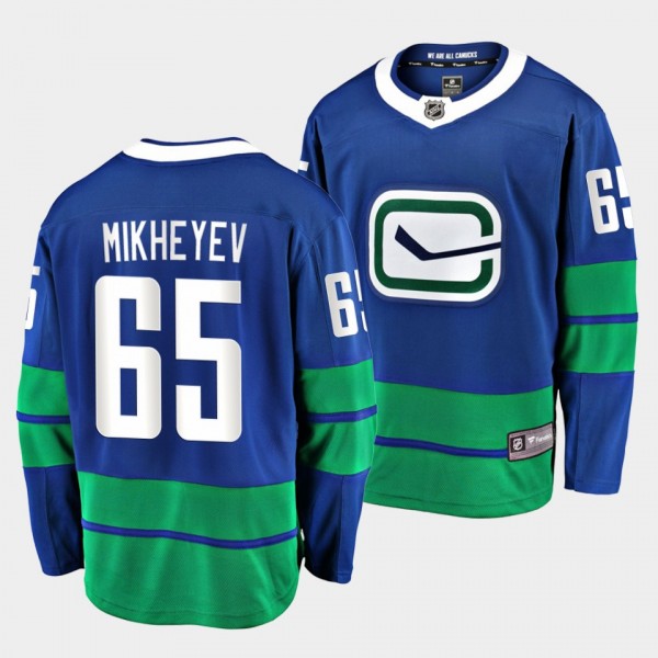 Ilya Mikheyev Vancouver Canucks 2022 Alternate Blue Breakaway Player Jersey Men