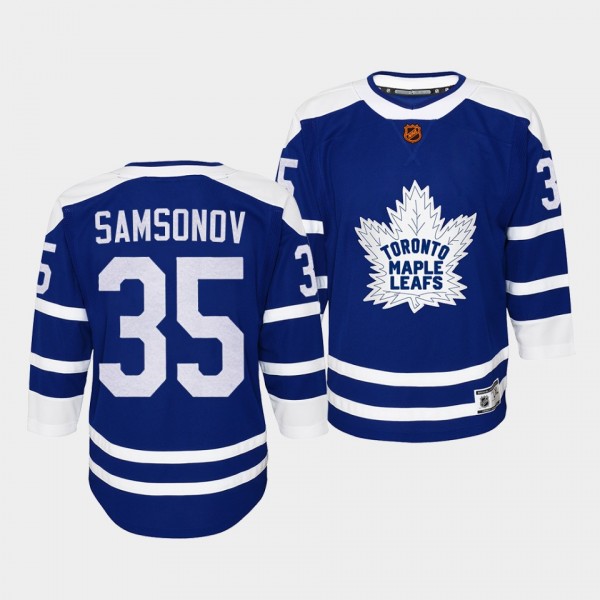 Youth Ilya Samsonov Maple Leafs Blue Special Editi...