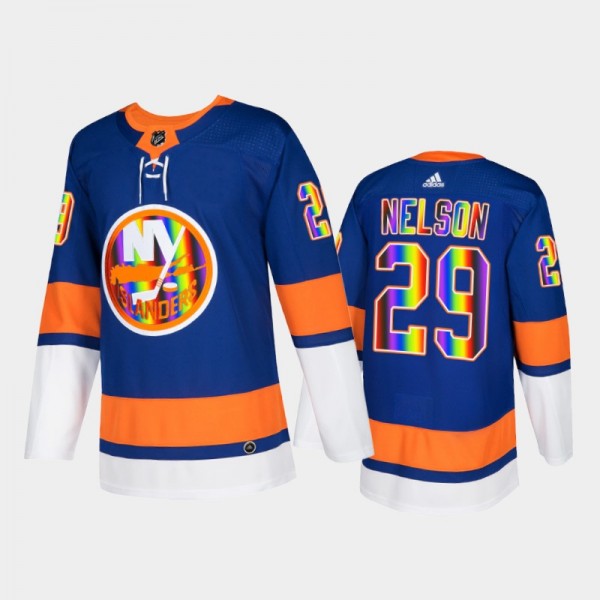 Brock Nelson New York Islanders Pride Night 2022 Jersey Royal #29 HockeyIsForEveryone