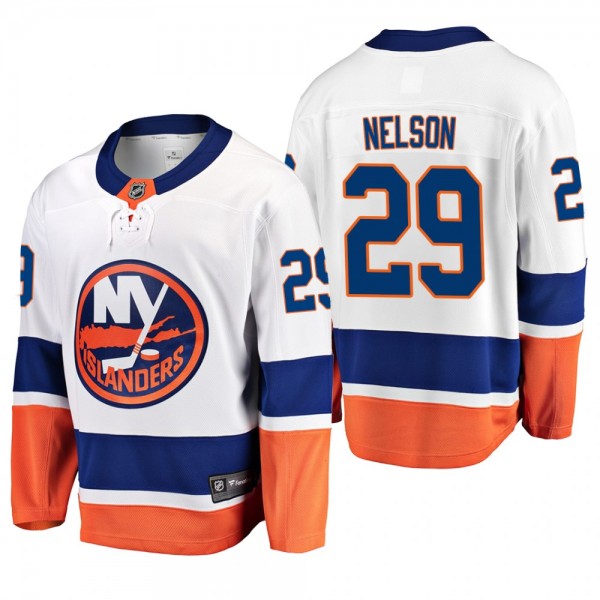 Men's New York Islanders Brock Nelson #29 Away Whi...