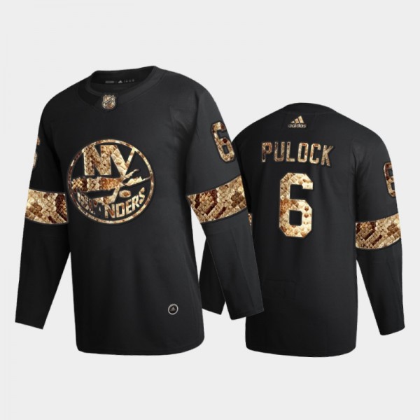 New York Islanders Ryan Pulock #6 Python Skin Black 2021 Exclusive Edition Jersey