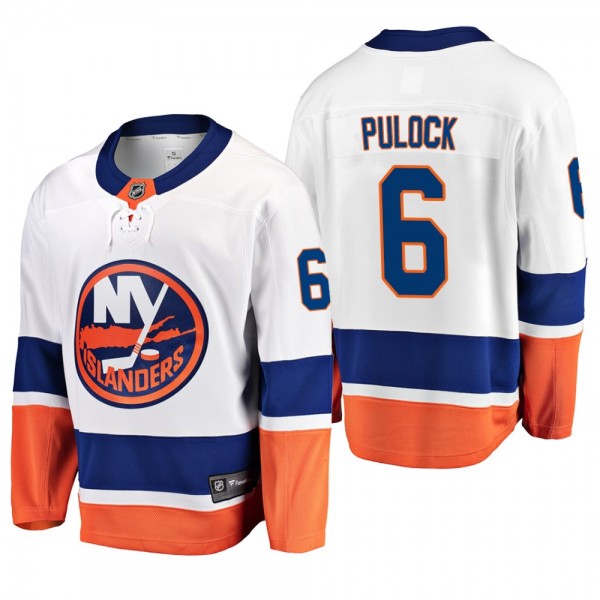 Men's New York Islanders Ryan Pulock #6 Away White...