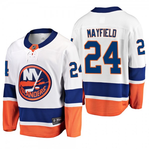 Men's New York Islanders Scott Mayfield #24 Away White Breakaway Player Cheap Jersey