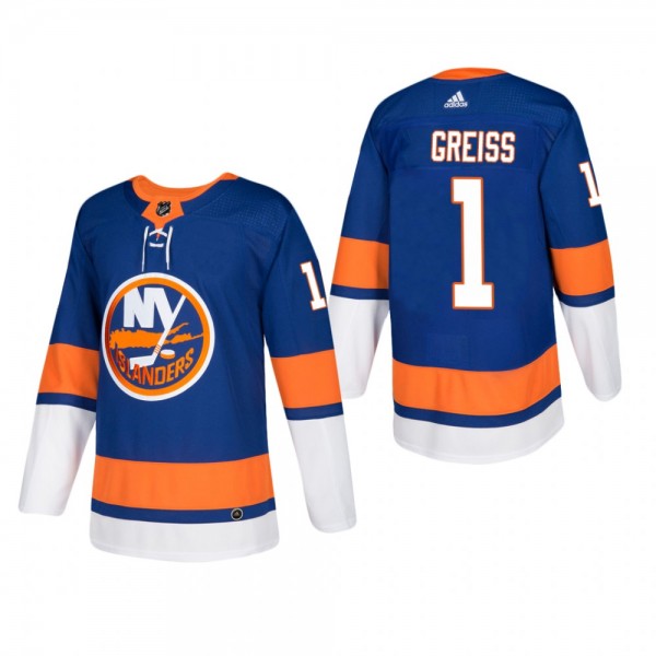 Men's New York Islanders Thomas Greiss #1 Home Blu...