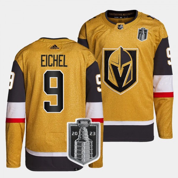 Vegas Golden Knights 2023 Stanley Cup Final Jack Eichel #9 Gold Authentic Home Jersey Men's