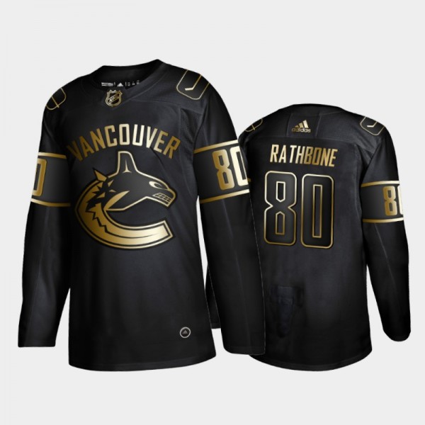 Vancouver Canucks Jack Rathbone #80 Authentic Gold...